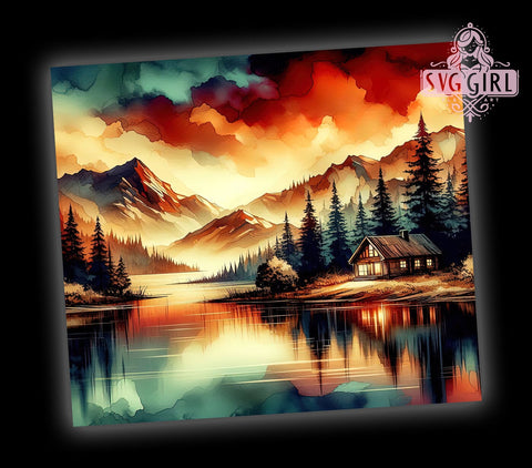 Nature Landscape 20oz Tumbler Wrap Sublimation Design, Straight Tapered Tumbler Wrap, Forest Tumbler Png, Instant Digital Download Sublimation SvggirlplusArt 