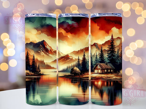Nature Landscape 20oz Tumbler Wrap Sublimation Design, Straight Tapered Tumbler Wrap, Forest Tumbler Png, Instant Digital Download Sublimation SvggirlplusArt 