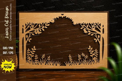 Nature Landscape Frame Laser Cut SVG Design SVG Regulrcrative 