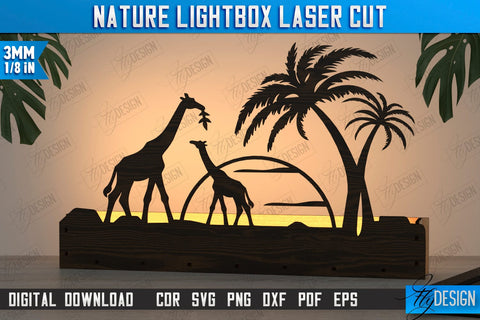 Nature Lightbox Laser Cut Bundle | Wall Decor | Line Art Design | Home Interior | Silhouette Wall Art | CNC File SVG Fly Design 