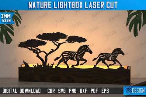 Nature Lightbox Laser Cut Bundle | Wall Decor | Line Art Design | Home Interior | Silhouette Wall Art | CNC File SVG Fly Design 