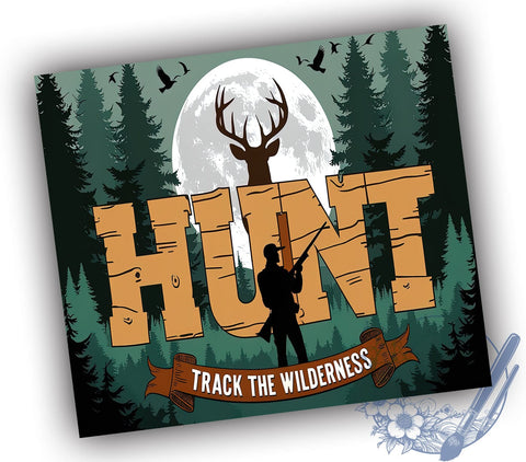 Nature Lover Deer Hunting Tumbler Wrap, Deer Hunting Tumbler, Wilderness Decor, 20oz Tumbler, Sublimation Wrap, Hunting Gift, Outdoor Adventure, Nature Lover Mug Sublimation ToriDesigns 