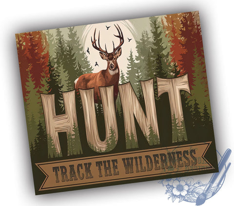 Nature Lover Deer Hunting Tumbler Wrap, Deer Hunting Tumbler, Wilderness Decor, 20oz Tumbler, Sublimation Wrap, Hunting Gift, Outdoor Adventure, Nature Lover Mug Sublimation ToriDesigns 