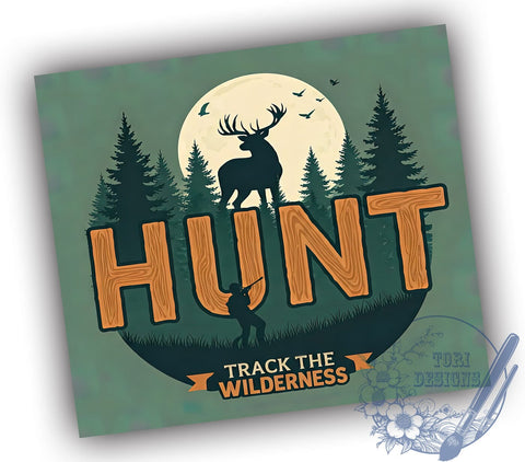 Nature Lover Deer Hunting Tumbler Wrap, Deer Hunting Tumbler, Wilderness Decor, 20oz Tumbler, Sublimation Wrap, Hunting Gift, Outdoor Adventure, Nature Lover Mug Sublimation ToriDesigns 