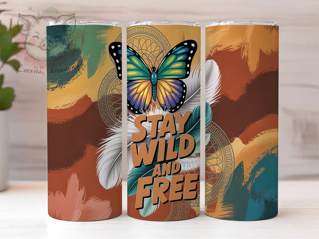 Nature Quote Butterfly Spirit Tumbler Wrap, Freedom Quote Design, Butterfly Spirit Art, Motivational Cup, Garden Quote Gift, Positive Message Wrap, Nature Soul Sublimation Sublimation Lara' s Designs 