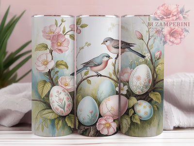 Nature Spring Bird 20oz Tumbler, Floral Cup Wrap, Nature Bird Design, Sublimation Tumbler Wrap, 20Oz Tumbler Design, Artistic Bird Cup, Stylish Spring Floral Wrap Sublimation Li Zamperini 