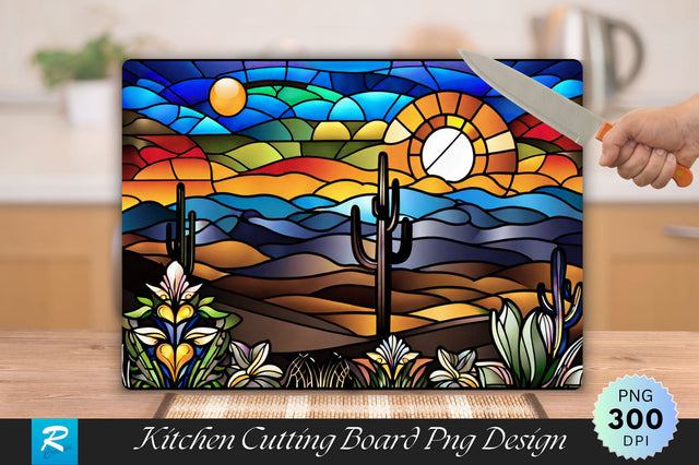 Nature Stained Glass Cutting Board Sublimation Regulrcrative 