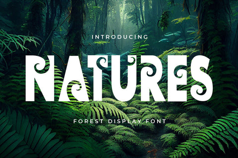 Natures - Decorative Display Font Font Mozzatype 