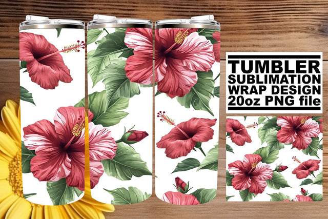 Nature's Palette: Flower Pattern Tumbler Art 20oz Sublimation afrosvg 