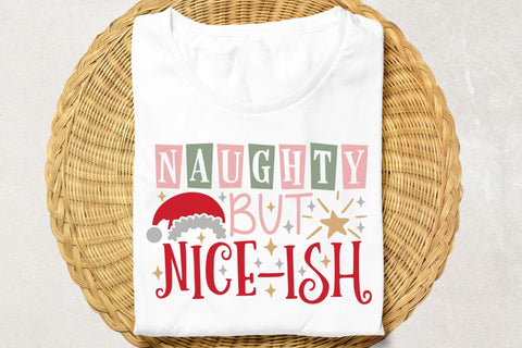 Naughty But Nice Ish| Funny Christmas SVG Cutting Files. SVG CosmosFineArt 