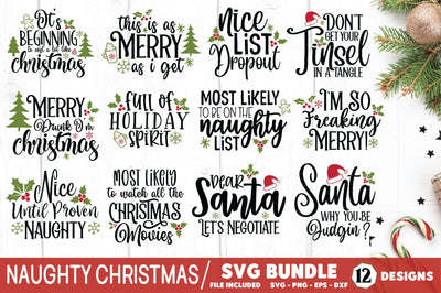 Naughty Christmas SVG Bundle SVG Ariyan 