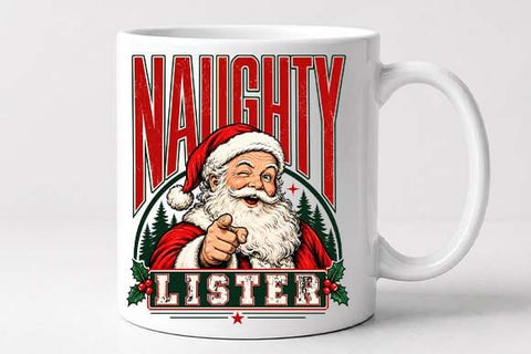 Naughty Lister Santa Christmas PNG SVG BillahCrafts 