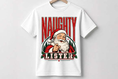 Naughty Lister Santa Christmas PNG SVG BillahCrafts 