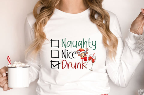 Naughty nice drunk png design Sublimation Regulrcrative 