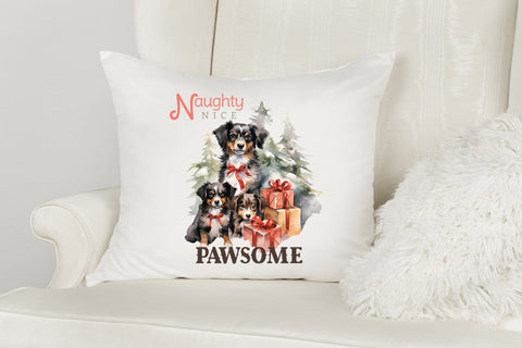 Naughty Nice Pawsome, Funny Christmas Dog Saying PNG Sublimation CraftLabSVG 