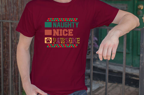 Naughty Nice Pawsome Sublimation SVGArt 