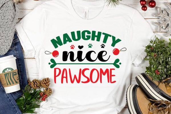 Naughty nice pawsome SVG Angelina750 