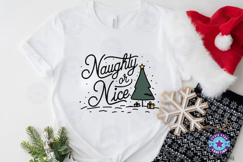 Naughty or nice, Christmas Quote SVG Design, Christmas Sublimation SVG FiveStarCrafting 