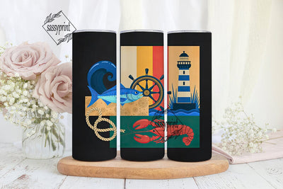 Nautical Adventures 20oz Tumbler Wrap Sublimation sassyprint 