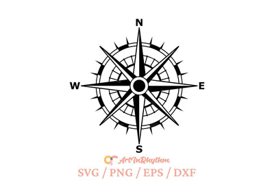 Nautical Compass Svg, Compass Svg, Rose Compass Svg, Compass Clipart SVG Artinrhythm shop 
