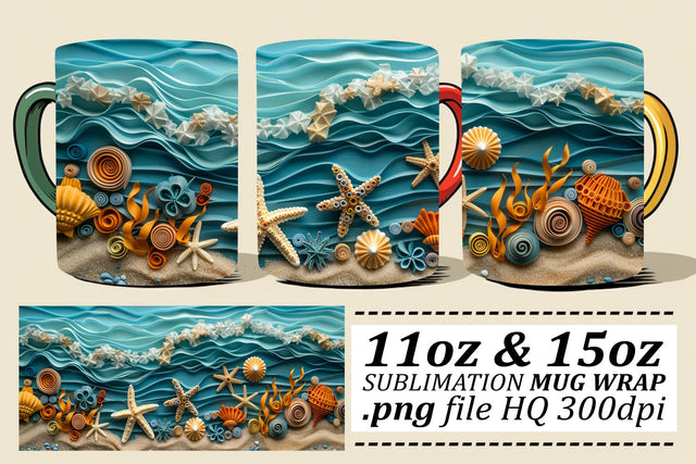 Nautical Dreams Mug Wrap Sublimation 11oz 15oz Sublimation afrosvg 