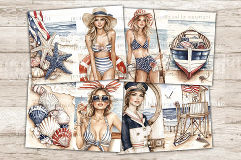 Nautical Junk Journal | Seaside Ships Voyage Printable Pages SVG GlamArtZhanna 