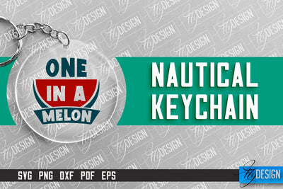 Nautical Keychain Design | Round Keychain Design | Nautical Quotes SVG Fly Design 