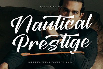 Nautical Prestige - Modern Bold Script Font Font Letterena Studios 