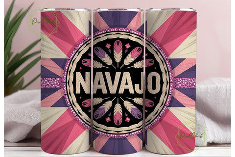 Navajo Beaded Tumbler Wrap Sublimation PixelChick 