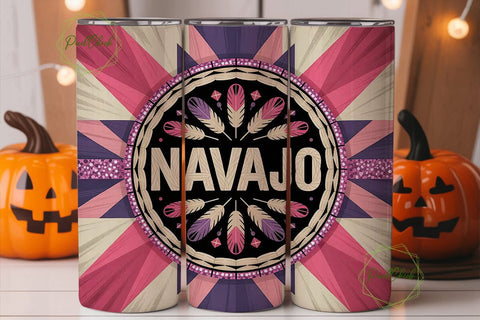 Navajo Beaded Tumbler Wrap Sublimation PixelChick 