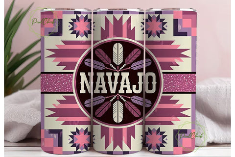 Navajo Beaded Tumbler Wrap Sublimation PixelChick 