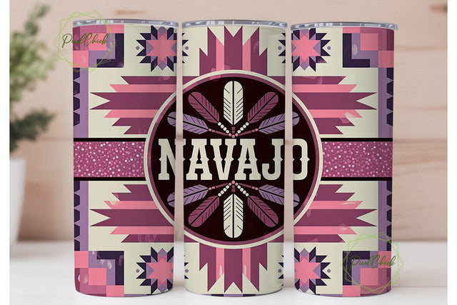 Navajo Beaded Tumbler Wrap Sublimation PixelChick 