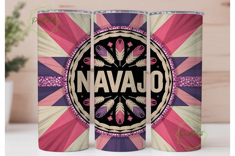 Navajo Beaded Tumbler Wrap Sublimation PixelChick 