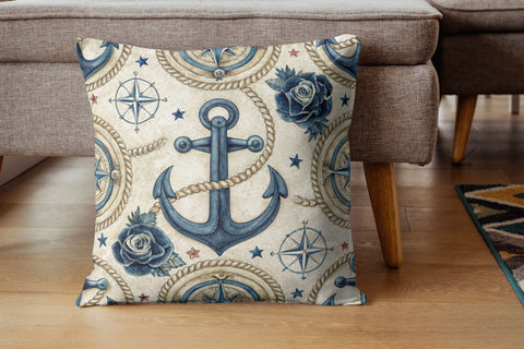 Navy Anchor Digital Paper Pack, Seamless Watercolor Nautical Pattern Bundle, Printable Scrapbook Paper, Maritime Anchor Design Collection Digital Pattern FloridPrintables 