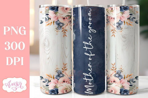 Navy and blush wedding Tumbler Wraps sublimation BUNDLE Sublimation Amorclipart 