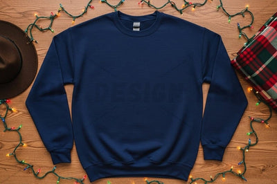 Navy blue crew neck sweatshirt mockup Mock Up Photo Designangry 