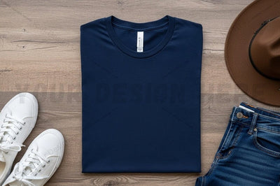Navy blue t-shirt mockup design Mock Up Photo Regulrcrative 