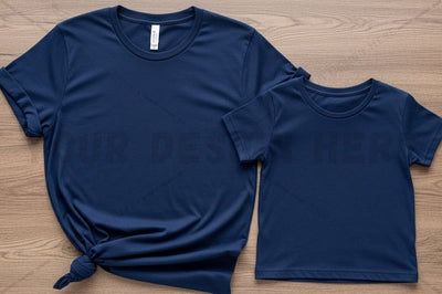 Navy blue t-shirt mockup design Mock Up Photo Regulrcrative 