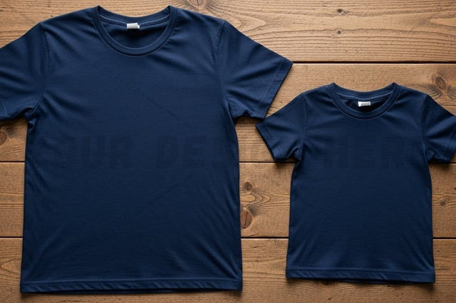 Navy blue t-shirt mockup design Mock Up Photo Regulrcrative 
