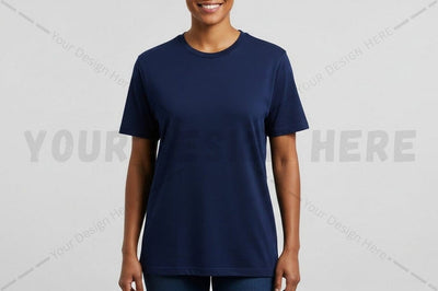 Navy blue t-shirt mockup design Mock Up Photo Regulrcrative 