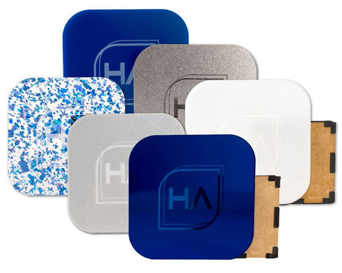 Navy, White, and Silver Acrylic Team Bundle | 6 1/8" 12 x 19 Sheets Physical Houston Acrylic 