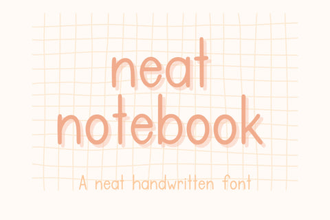 Neat Notebook, Neat Handwritten Font Font Designing Digitals 