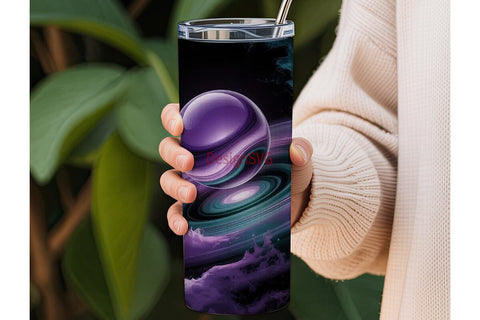 Nebula Swirl 20oz Tumbler Wrap Sublimation DesignSVG 