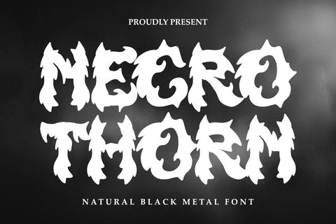Necro Thorn - Black Metal Font Font Masyafi Studio 