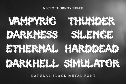 Necro Thorn - Black Metal Font Font Masyafi Studio 
