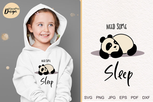 Need Some Sleep | Cute Panda layered SVG SVG Klava P 