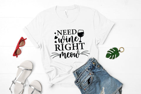 Need Wine Right Meow - Cat SVG SVG CraftLabSVG 