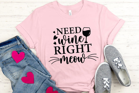 Need Wine Right Meow - Cat SVG SVG CraftLabSVG 