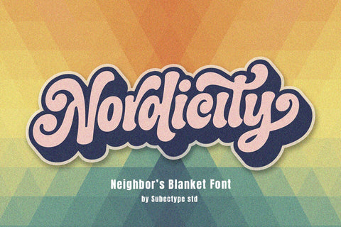 Neighbor's Blanket - Vintage Retro Font Font Subectype Studio 