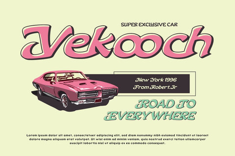 Nekluch - Vintage Display Font Font twinletter 